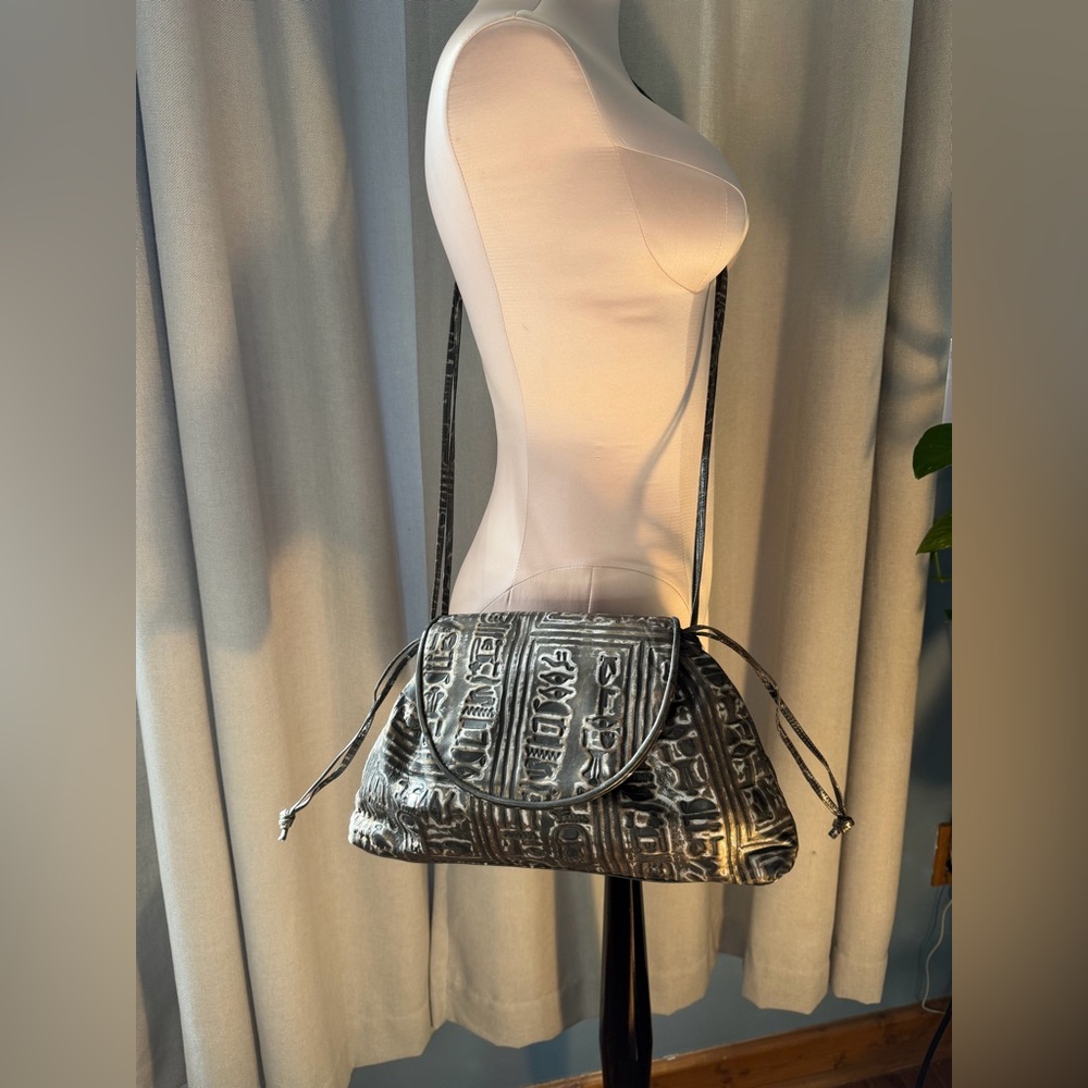 Vintage Meyers USA Patterned Embossed Women's Bag adjustable strap